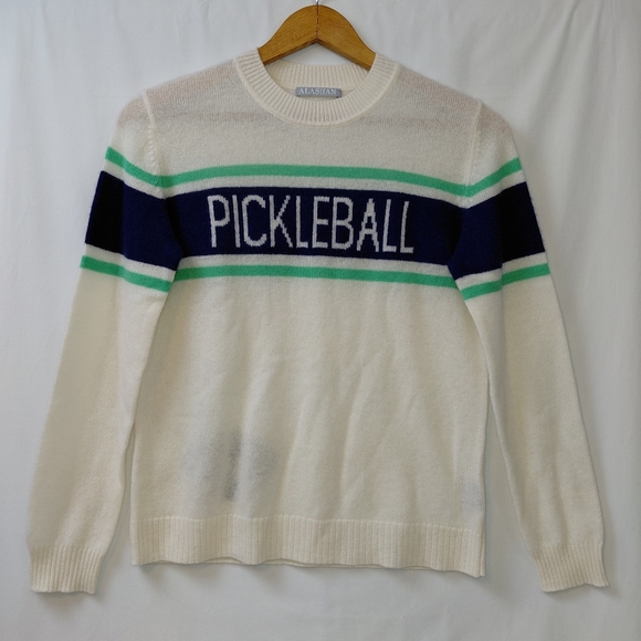 Alashan Sweaters - Alashan 100% Cashmere Pickleball Sweater‎ Women's Size Small Preppy Lightweight